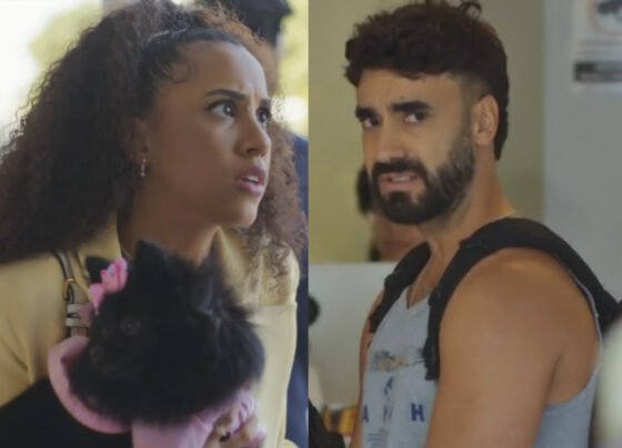 Andrômeda (Ramille) e Chicão (Gabriel Godoy) em Família é Tudo