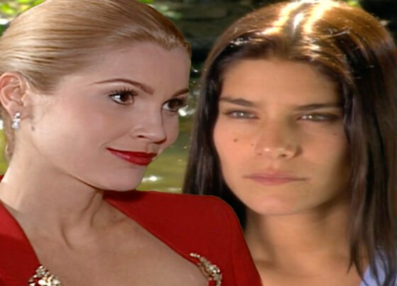 Cristina (Flávia Alessandra) e Serena (Priscila Fantin) em Alma Gêmea