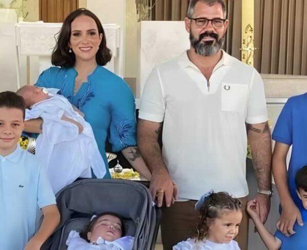 Juliano Cazarré, Letícia Cazarré e seus filhos