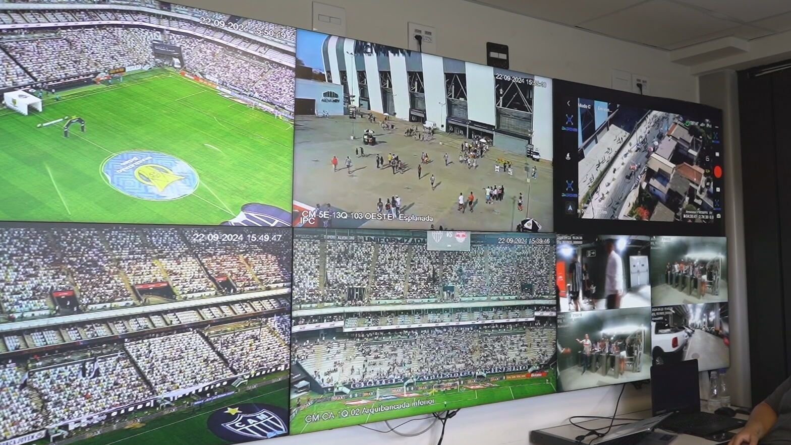 Drones e reconhecimento facial: como Arena MRV rastreou vândalos na final da Copa do Brasil