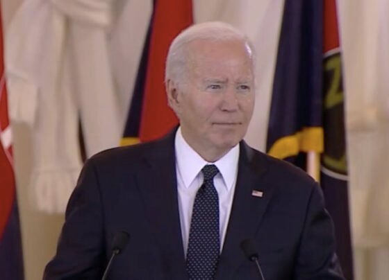 Joe Biden durante discurso