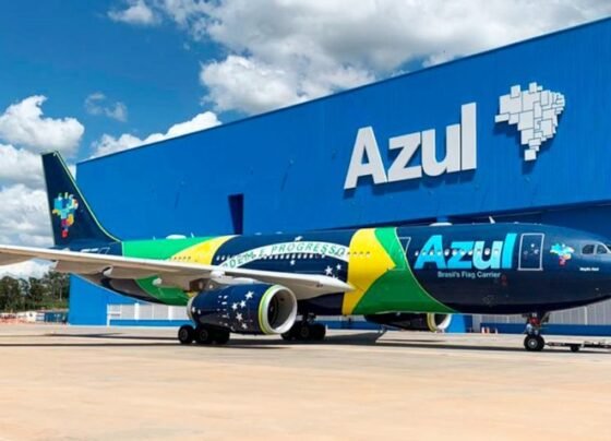 Avião da companhia área brasileira Azul