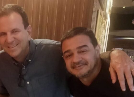 Na foto, Eduardo Paes (PSD/RJ) e Elias Jabbour
