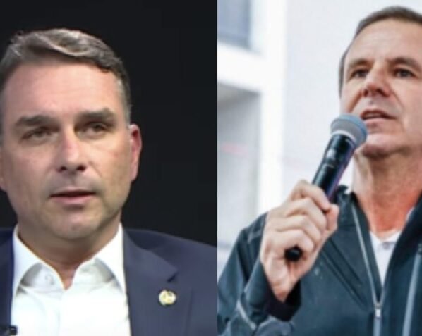 Flávio Bolsonaro e Eduardo Paes