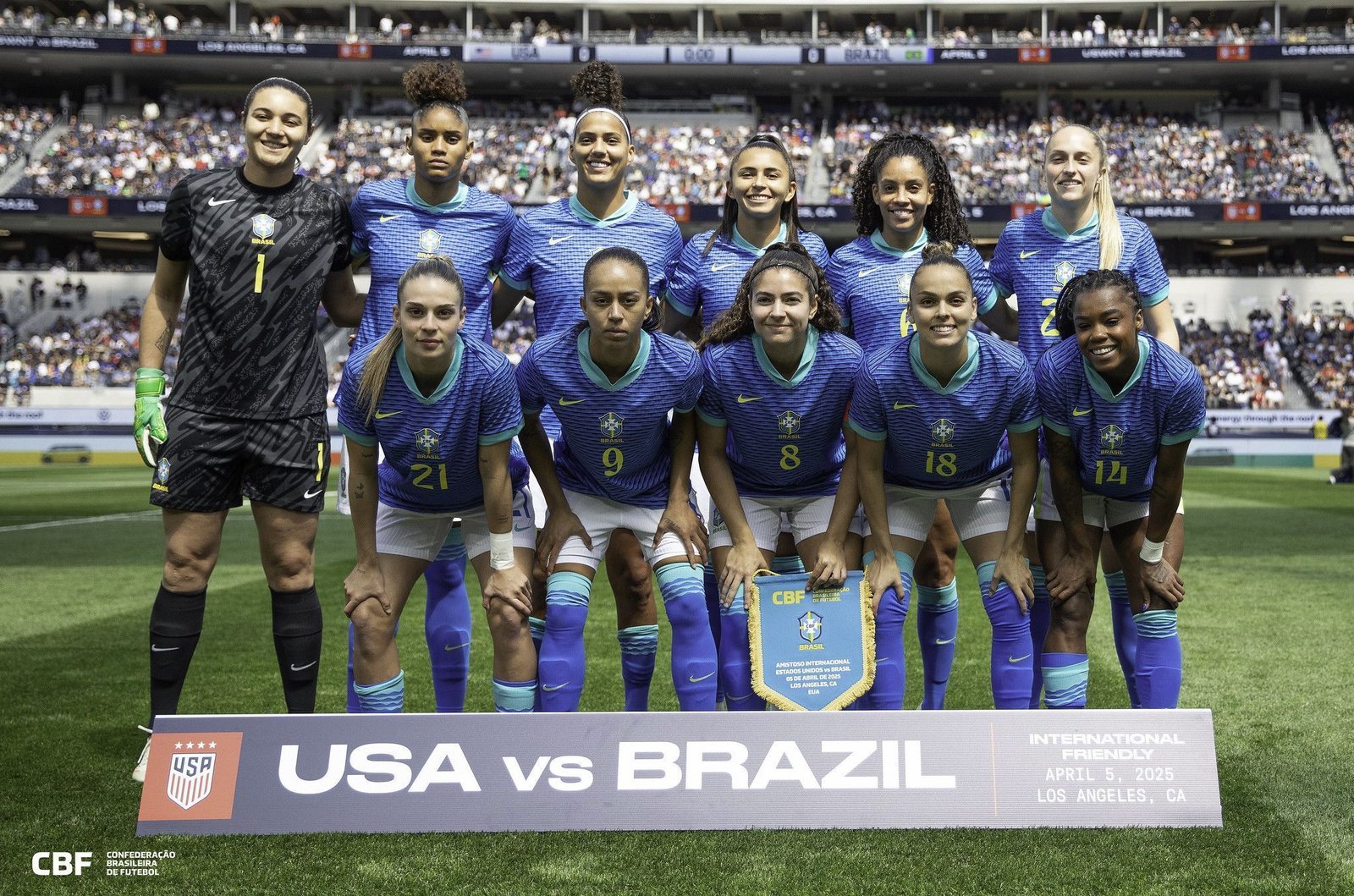 Seleção Brasileira Feminina estreia em 2025 com derrota em amistoso com os EUA