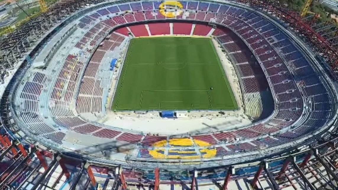 Barcelona divulga evolução das obras no Camp Nou; veja vídeo
