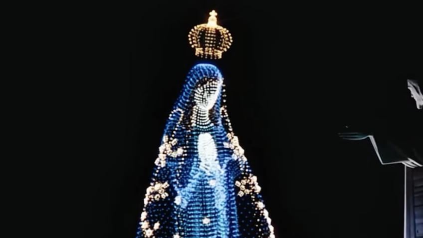 Vídeo de Nossa Senhora projetada no Cristo Redentor viraliza